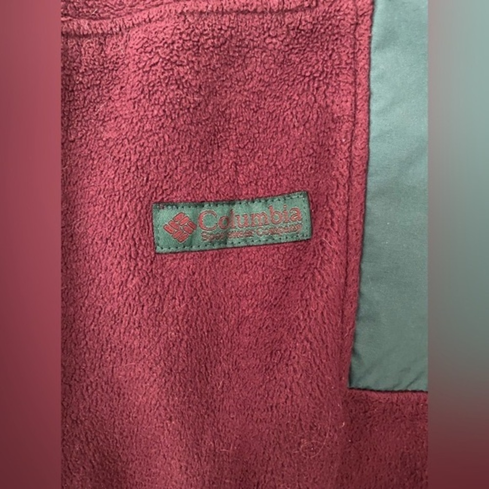 COLUMBIA Purple and Green Full Zip Long Sleeves Fleece Pullover in XL - Picture 3 of 14